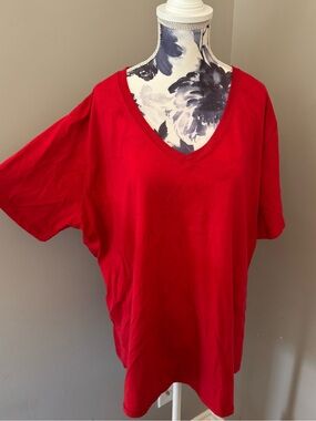 Berne V-neck Red T-Shirt
